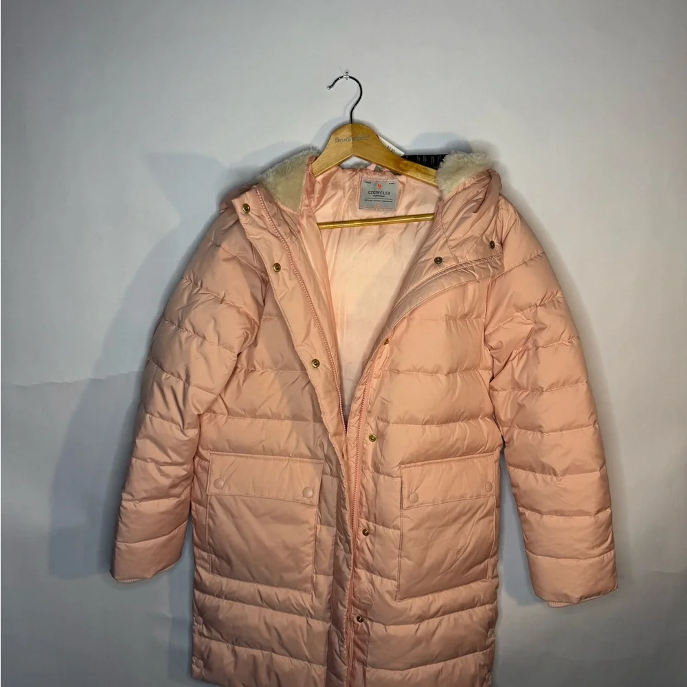 Girls Crewcuts J Crew Pink Puffer Primo loft Coat  XL NWT